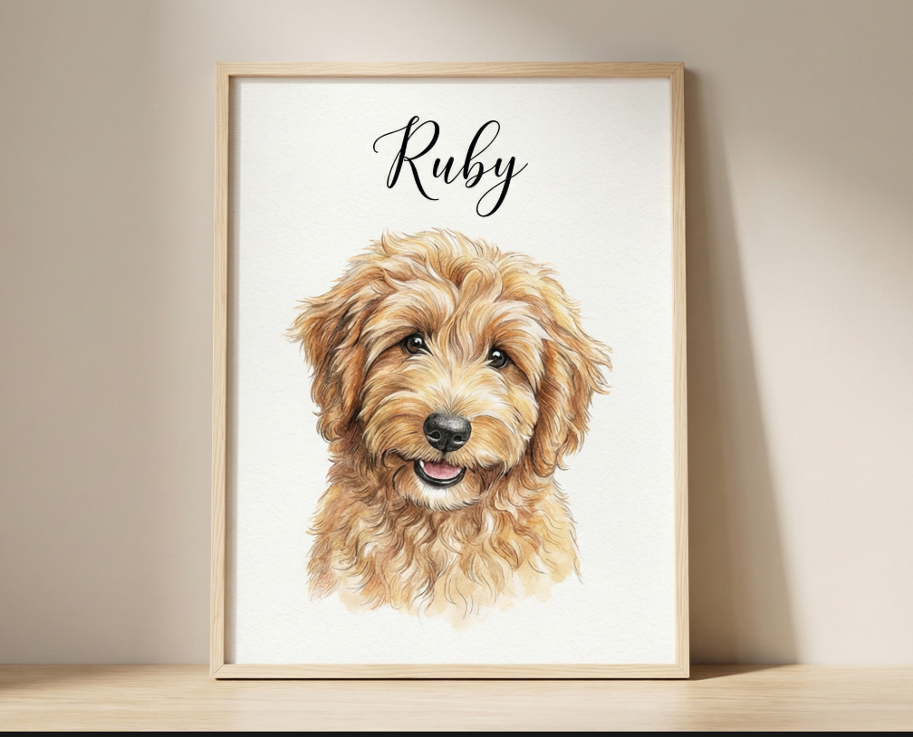 Realistisk Personligt Husdjursporträtt