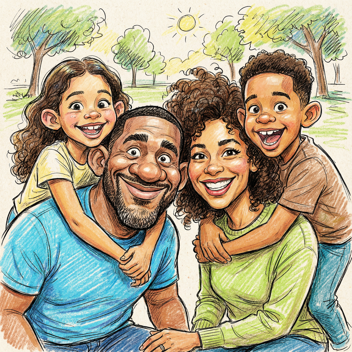 Cartoon Personligt Människoporträtt