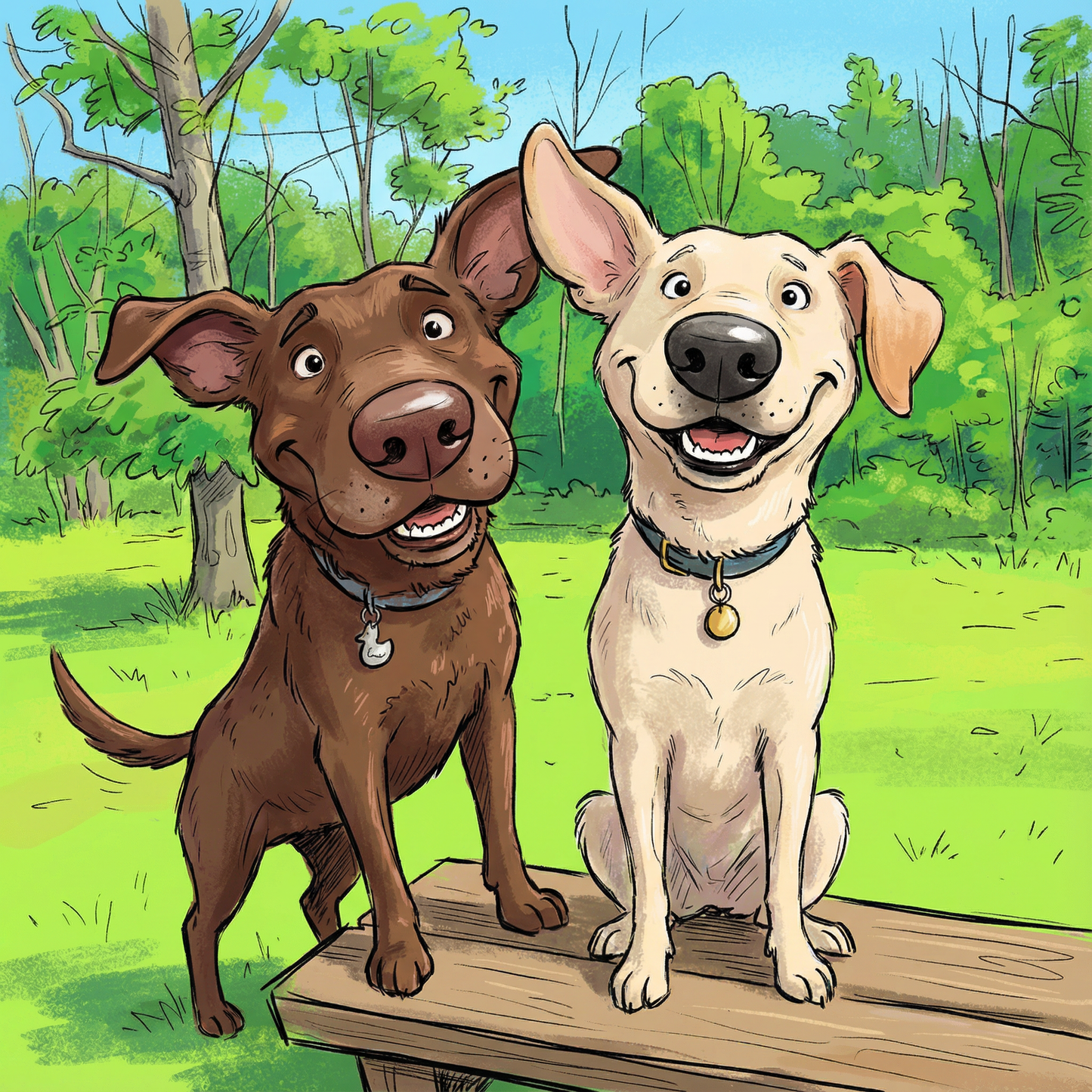 Cartoon Personligt Husdjursporträtt